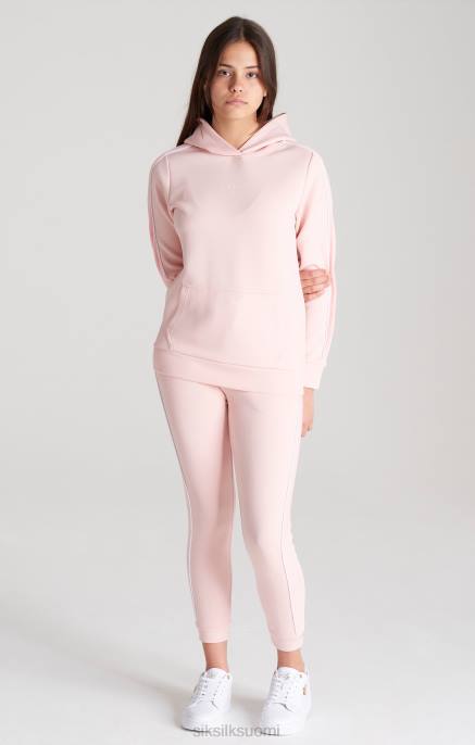 SikSilk vaaleanpunainen velour teipattu huppari tytöt 6LR8336 vaatteet