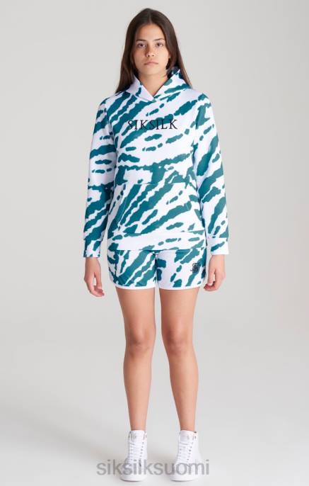 SikSilk valkoinen solmiovärjäyshuppari tytöt 6LR8339 vaatteet