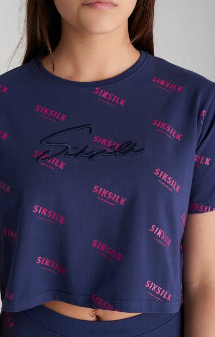 SikSilk laivastonsininen t-paita tytöt 6LR8324 vaatteet