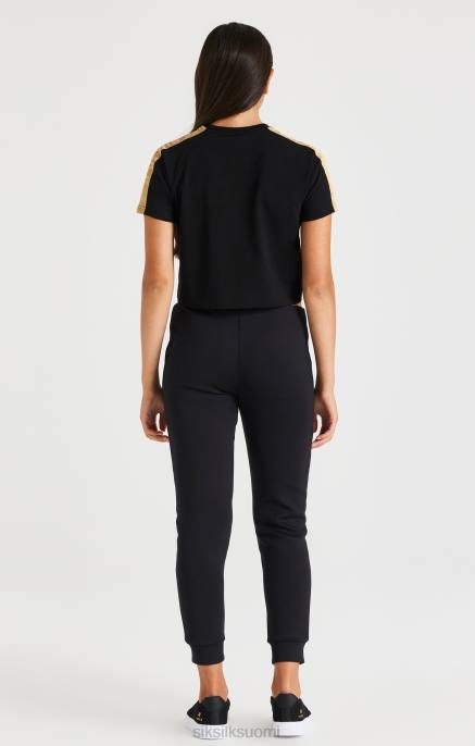 SikSilk metallinen teipattu raglan-t-paita - musta tytöt 6LR8316 vaatteet