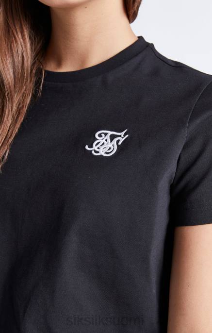 SikSilk musta Essentials t-paita tytöt 6LR8320 vaatteet