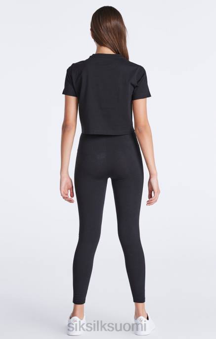 SikSilk musta Essentials t-paita tytöt 6LR8320 vaatteet