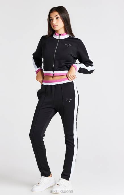 SikSilk musta retro takki tytöt 6LR8341 vaatteet