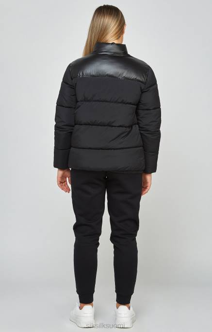 SikSilk musta vetoketju bubble takin läpi tytöt 6LR8340 vaatteet